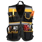 Жилет для столярных инструментов, настраиваемая сумка для хранения инструментов электрика, со светоотражающими полосками