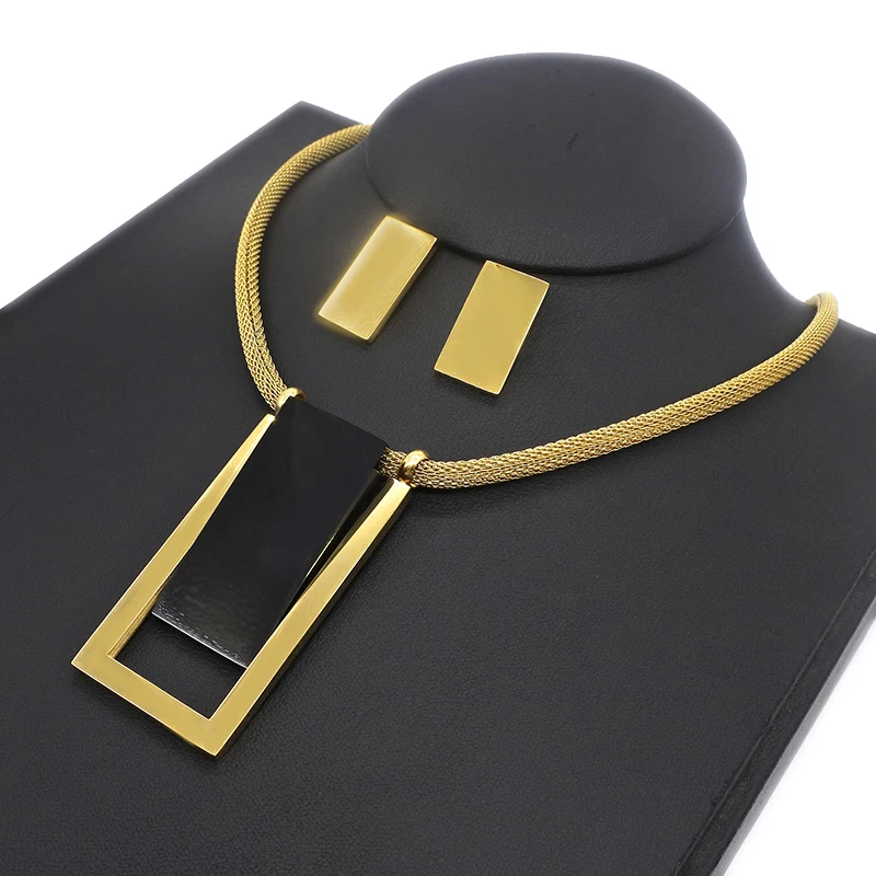 AMUMIU роскошные бриллиантовые наборы для женщин ожерелье с подвеской и серьги