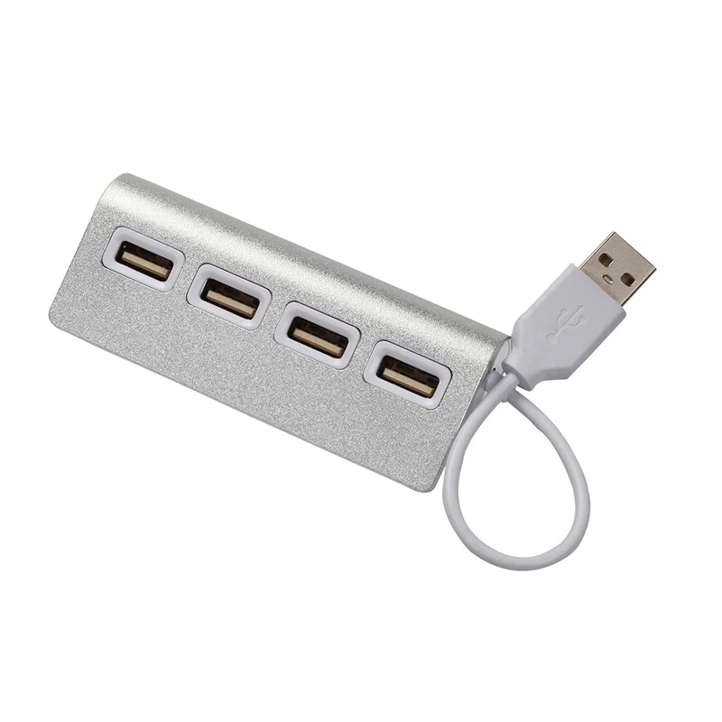 Алюминиевый сплав usb-хаб 2,0 4 порта Высокоскоростной USB 2,0 концентратор Мини usb-хаб Адаптер Для iMac MacBooks ПК Ноутбуки