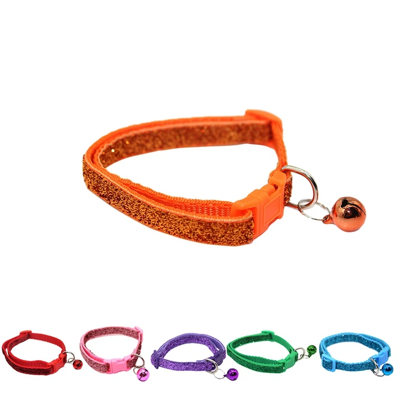 

Pet Dog Collar Adjustable Polyester Dog Neck Ornament With Bell Puppy Harnesses for Small Dog Walking Dog Supplies Pet Accessory