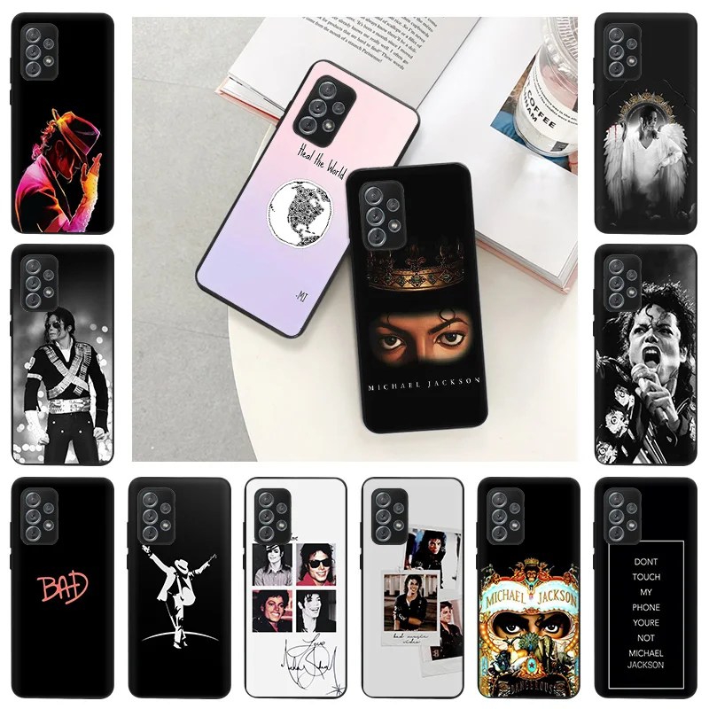 

Phone Case For Samsung A32 A51 A71 A22 A52 A72 A12 A42 A31 A41 A21S A11 A70 A50 A40 A20E a30 Michael Jackson Black Soft Cover