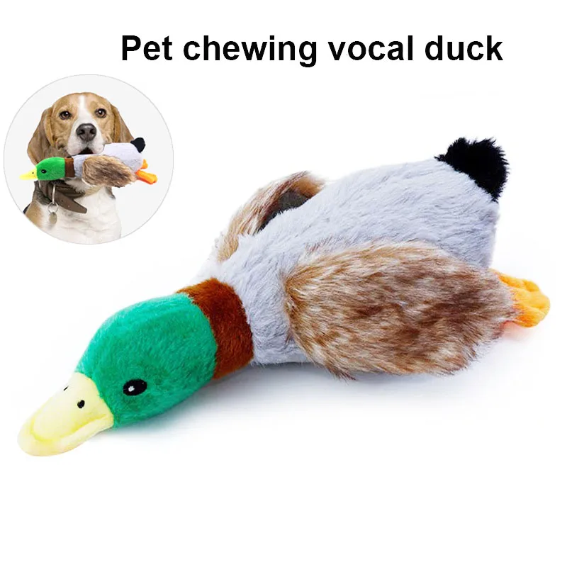 

Screaming Duck Chew Play Toys Cute Pet Squeaky Puppy Chew Squeaker Quack Sound Doll Plush Toy Creative Simulation Donut Dog Toys