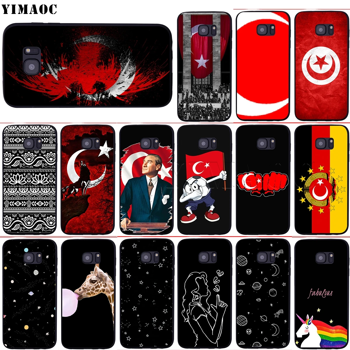Чехол YIMAOC с турецким флагом для Samsung Galaxy A10s A20s A30s A40s A50s Note 10 Plus A2 J4 J6 J7 J8 Core