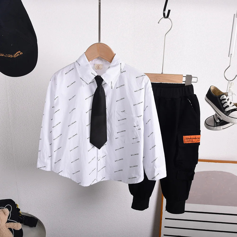 

Комплекты одежды для малышей, весна-осень, с длинным рукавом, Модные топы + штаны, костюмы для маленьких мальчиков и девочек, детская одежда и...