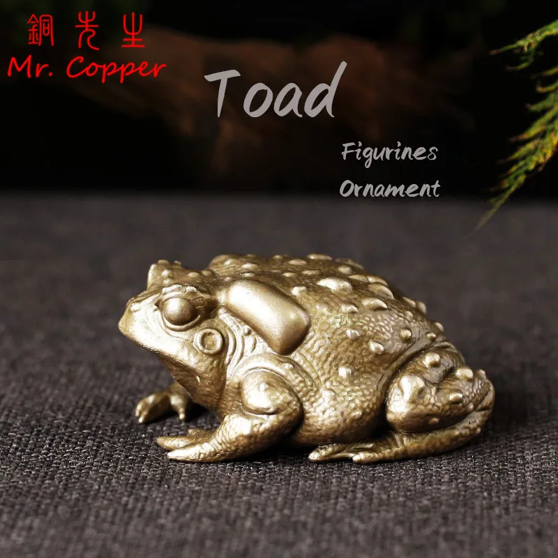Латунные золотые жабы Lucky Tea Pet винтажные Имитационные фигурки животных