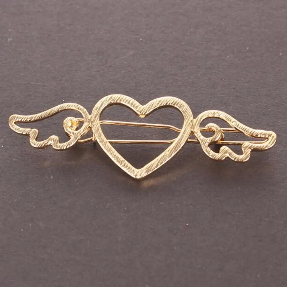 Металлическая заколка для волос женщин и девочек с ангельскими крыльями