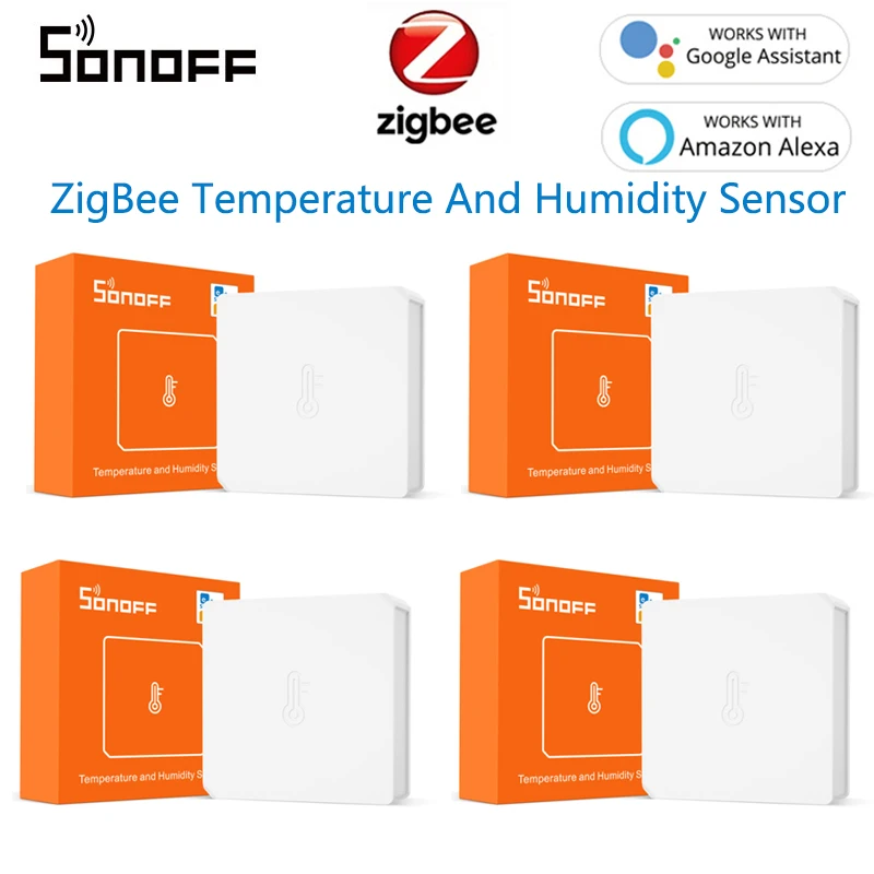 

Умный датчик температуры и влажности SONOFF SNZB-02 ZigBee, датчик в режиме реального времени работает с SONOFF ZigBee Bridge Alexa Google Home