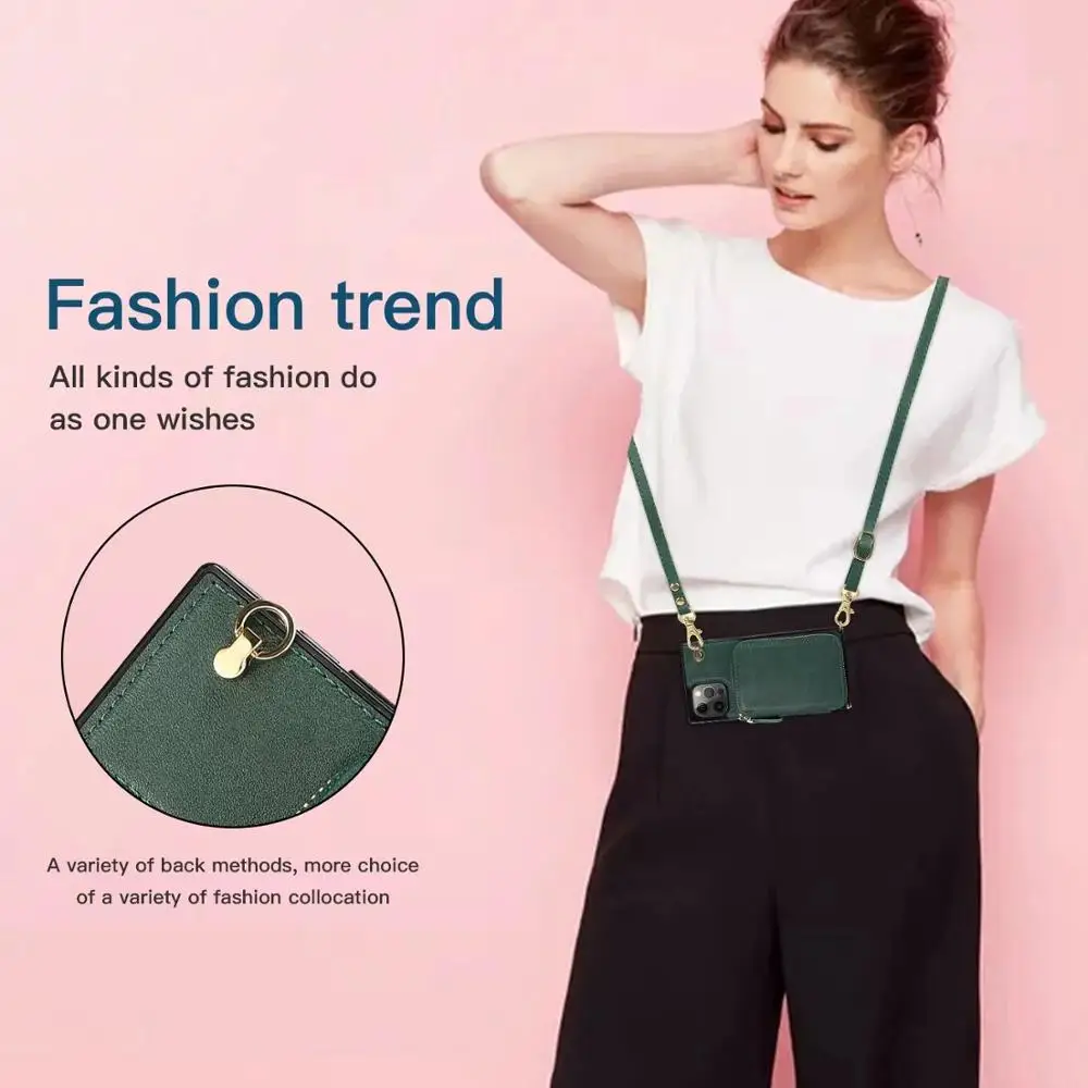 

Big Pocket Crossbody Bag Case for Samsung Galaxy Note 20 Ultra S20 Plus S10 S9 Note 10 Note9 Luxury Leather Wallet Phone Cover