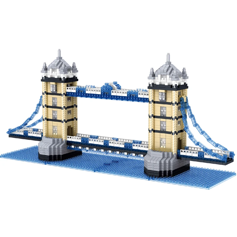 

Lezi 8007 World Architecture London The Tower Bridge 3D Model DIY Mini Diamond Blocks Bricks Building Toy for Children no Box