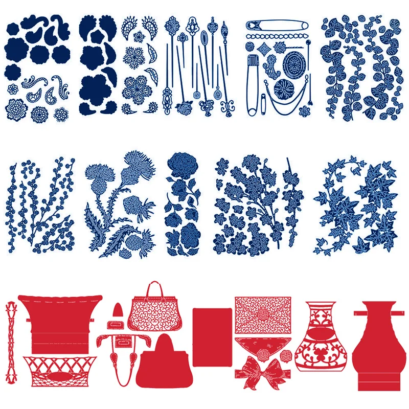 Цветочная корзина ваза конверты металлические режущие штампы альбом для