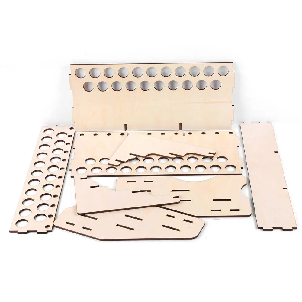 63 отверстия деревянная подставка-органайзер для хранения цветных чернил кистей