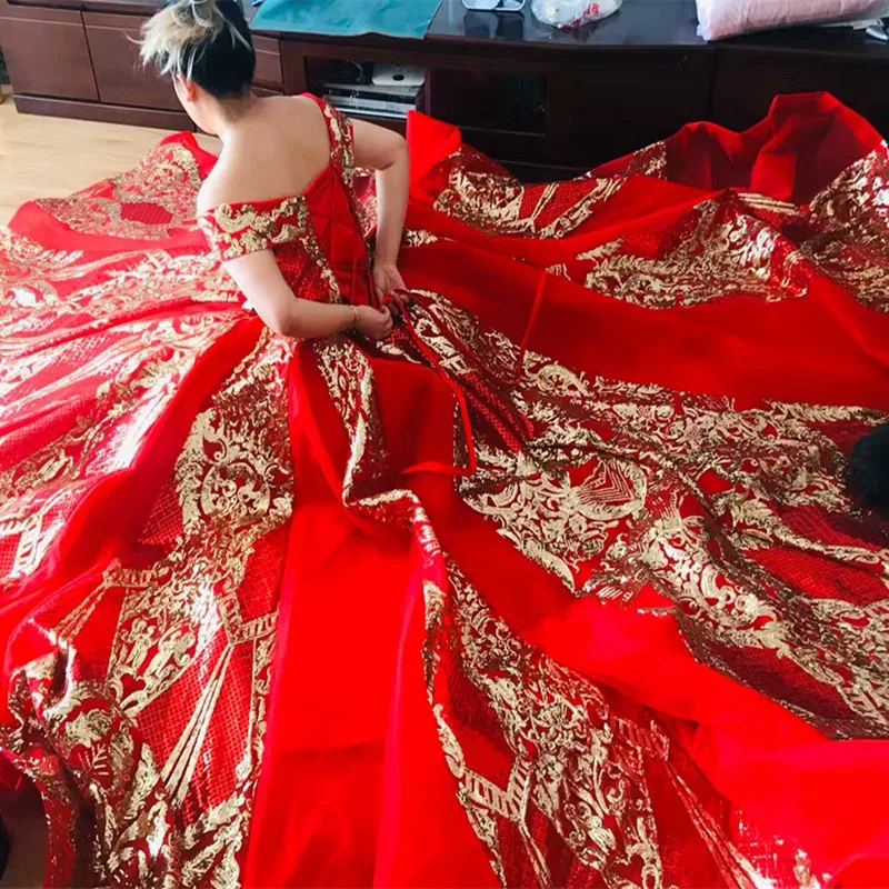 Шикарные Вечерние платья с блестками синего и золотого цвета 2020 открытыми