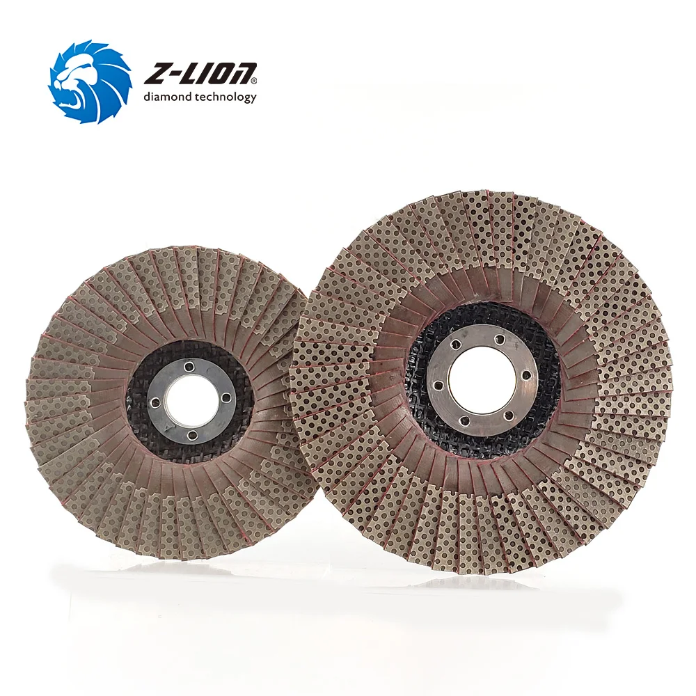 

Z-LION 1PC 4" 5" Diamond Grinding Wheels Electroplated Flap Disc Granite Marble Concrete Abrasive Pads For Angle Grinder Sanding