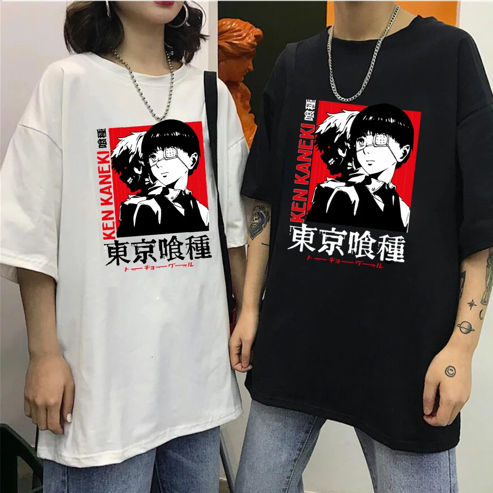 

2021 аниме Токийский Гуль Мужская футболка Топы футболки Kaneki Ken футболка Топы с коротким рукавом Повседневная мужская футболка одежда мужска...