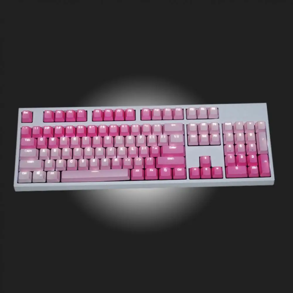 

104Pcs PBT Backlight Color Matching Keycaps Replacement for Mechanical Keyboard for Cherry/Kailh/Gateron/Outemu Switch Keyboard