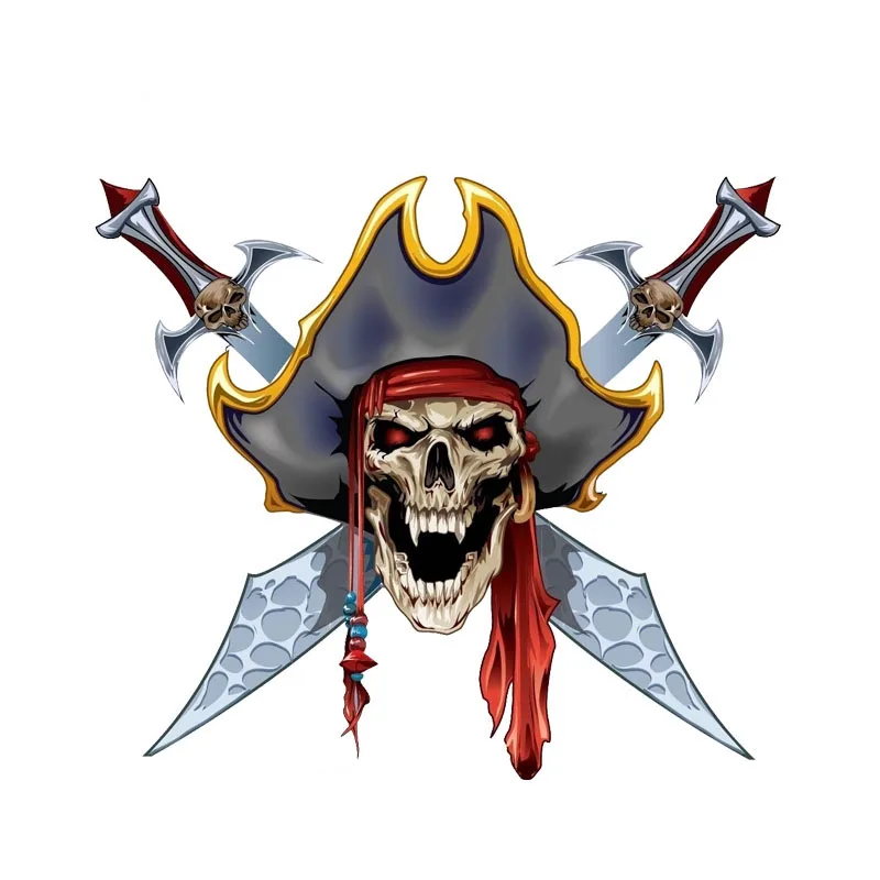 

Personality Funny A Pirate Skeleton Car Sticker Reflective Waterproof Creative Decoration Decal Accessories PVC,15cm*13cm