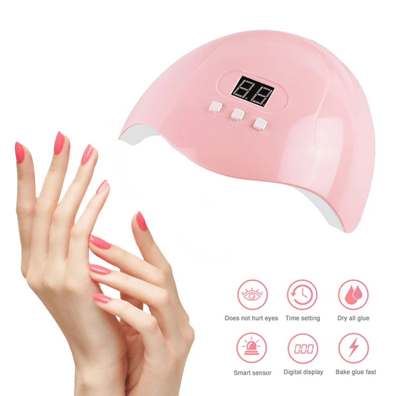 

54W 18 LEDs Nail Dryer UV Lamp for Curing Nail Polish Gel Varnish Lamp Auto Sensor LCD Display Timer Manicure Tools Dropship