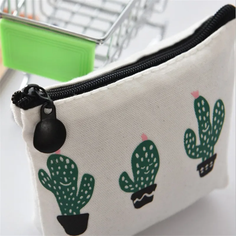 1 шт. детский женский кошелек Холщовый Кошелек для монет сумка мелочи С КАКТУСОМ
