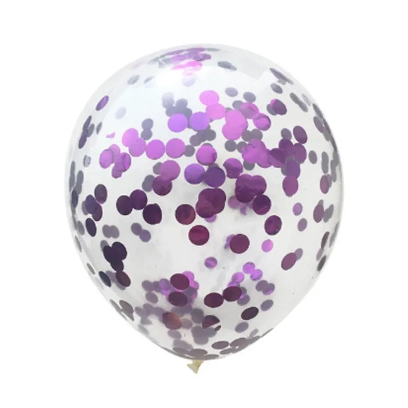 purple 5 шт. 12 дюймов воздушные шары вечерние свадебные украшения золотой серебряный черный многоцветный воздушный шар "Конфетти" толстый Грушевый шар украшение - Цвет: purple