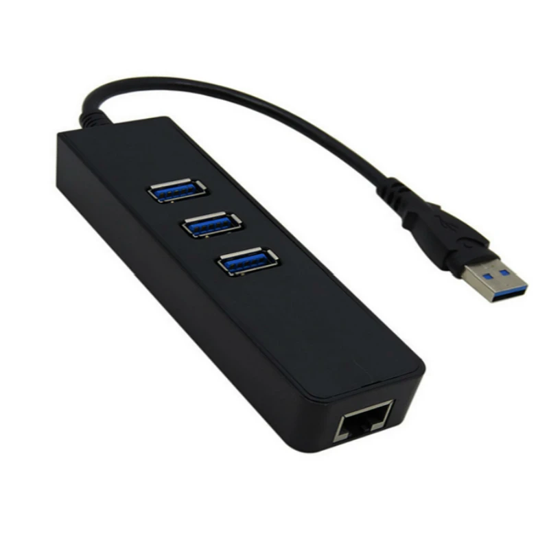 Адаптер USB 3 0 Gigabit Ethernet с USB-портами хаб на сетевую карту RJ45 подходит для зарядного