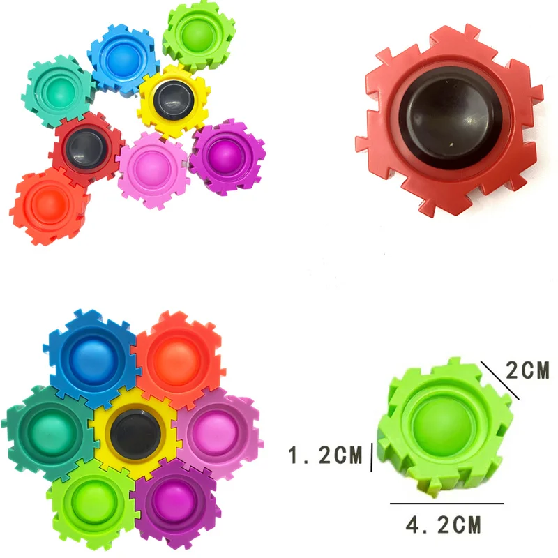 

New style fingertip spinning top with large particles inserting decompression toys free matching children's toys Christmas gifts