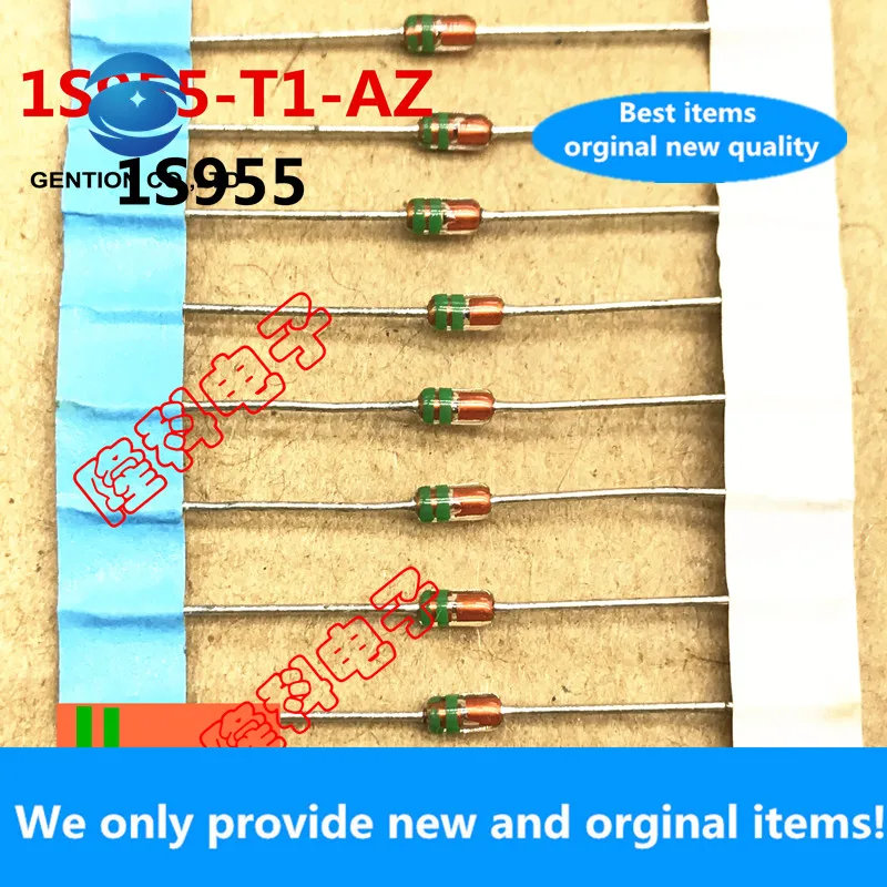 Диод 1S955-T1-AZ/JM, Оригинальный Диод 1S955, 2 фута, 26 мм, импортное двойное зеленое кольцо, Япония, 10 шт., 100% новый, оригинал
