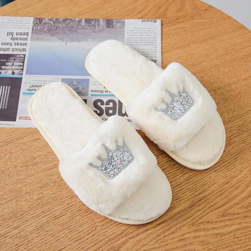 2020 хлопковые тапочки Женские новые зимние меховые туфли на плоской подошве