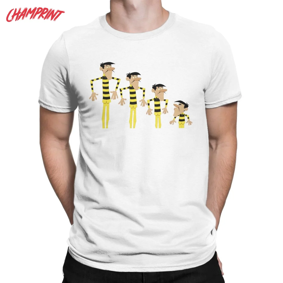 

Lucky Luke Daltons Yellow Child Escape Prison Men T Shirt Novelty Tee Shirt Short Sleeve T-Shirts 100% Cotton 4XL 5XL Tops