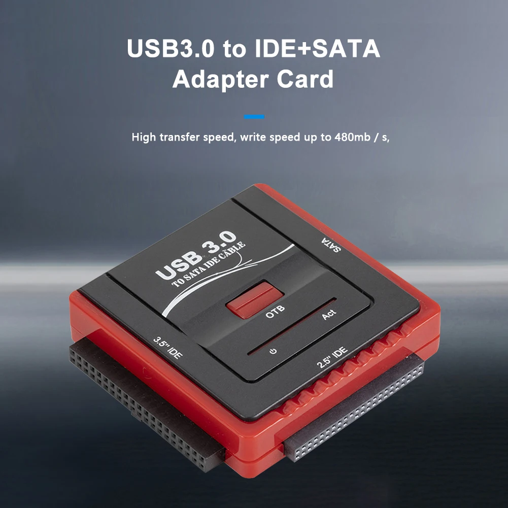 

USB 3.0 2.0 to IDE SATA Adapter Replacement External Hard Disk Drive HDD SSD USB Converter Compatible for Win 98/ME/2000/XP/7/8