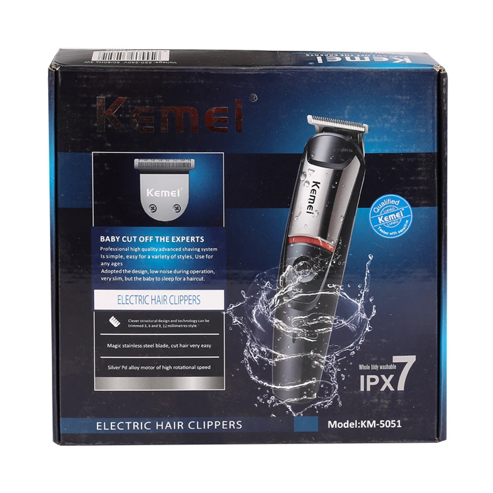Kemei 5051 Беспроводная электрическая машинка для стрижки волос профессиональная