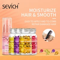 sevich hair keratin repair set 30ml cherry blossom hair mask repair damaged replenishment moisturizing hair vitamin capsule oil