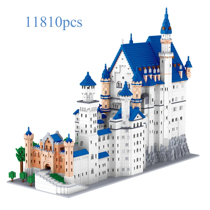 

Swan Lake Castle Miniature Diamond Particles Creative High Difficulty Adult Assembling Building Blocks toys for gifts