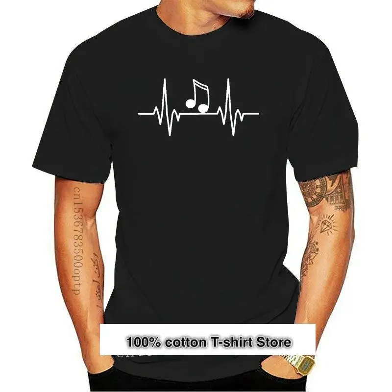 

Camiseta de música de pulso latido del corazón para adultos y niños, camiseta de baile, regalo, informal, Sm -Xxxl, nueva