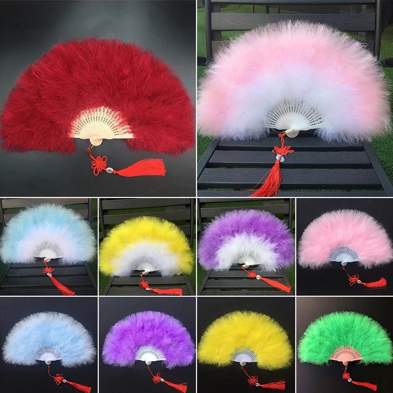 

Fluffy Large Turkey Feather Hand Fan Lady Holding Dance Props Goose Feather Fans Party Wedding Stage Home Decorative HandmadFans