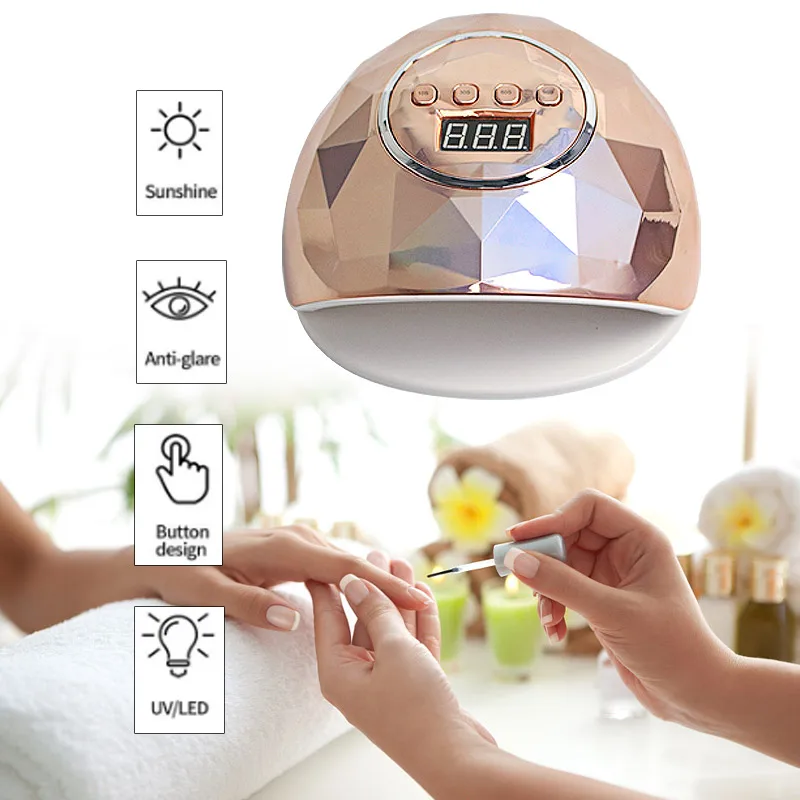 86W Светодиодная УФ-лампа для ногтей маникюра сушилка с 39 шт. лампа инструмент всех