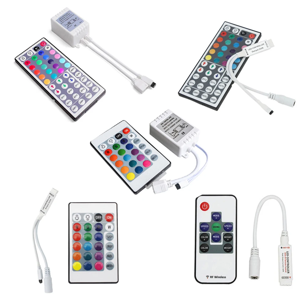 Светодиодный rgb контроллер с 44 клавишами и 24 DC 12 В 6A ИК радиочастотный диммер для