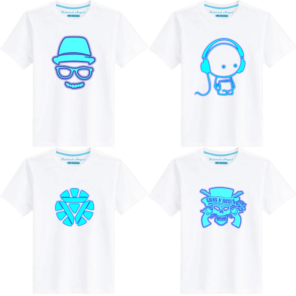 

Kids T Shirt Boys Girls Funny Clothes Children Summer Short Sleeve Tops Cartoon Luminous Print Christmas Clothing Baby T Shirts