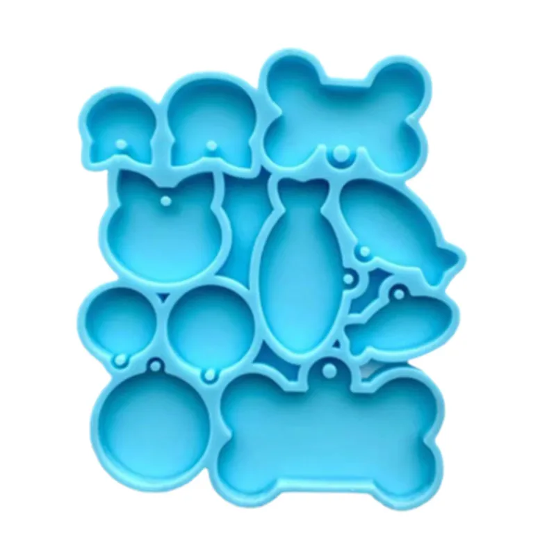 

DIY Crafts Casting Tool Pet Cats Fishes Bones Dog Hanging Keychain Pendant Epoxy Resin Mold Jewelry Necklace Silicone Mould