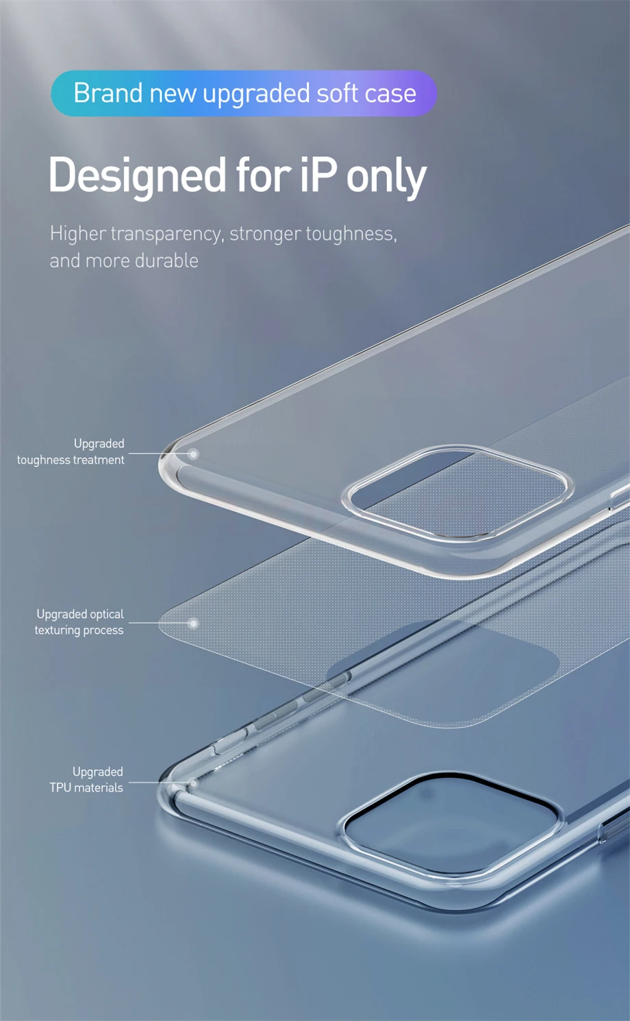 Ультратонкий прозрачный силиконовый чехол для телефона iphone 11 Pro Max, чехол для iphone XR XS Max X 7 8 6 6S Plus, мягкий прозрачный чехол из ТПУ