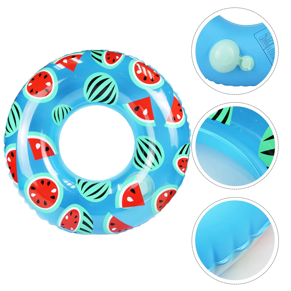 

1 Pc Swim Ring Good Useful Fine Float Water Ring Summer Pool Toy Printing Swim Ring