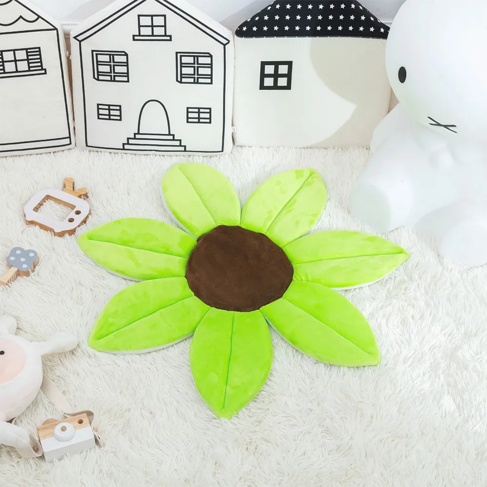 Baby Shower Blooming Flower Newborn Bathtub Foldable Lotus shape Cushion skin Bath pad portable bath tub Soft Seat Play mat - Цвет: D
