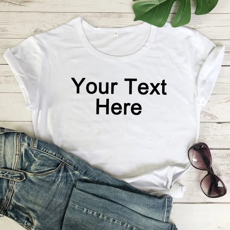 Индивидуальная Женская футболка унисекс с круглым вырезом повседневная