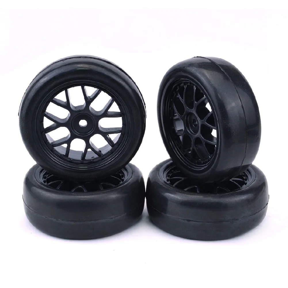 4 Pcs On-Road 1/10 Scale RC Car 12mm Tires Wheel Rim Smooth Hex Hub For HSP LRP Kyosho | Игрушки и хобби