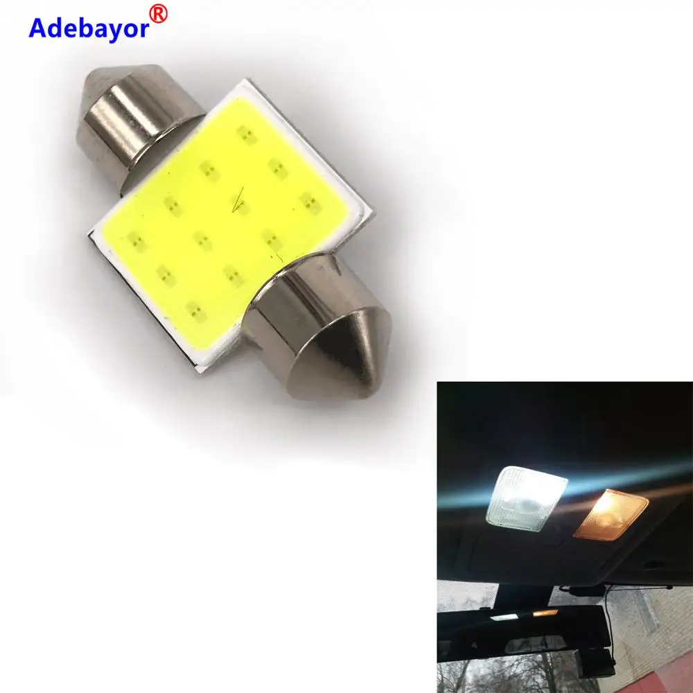 1x C10W C5W светодиодный гирлянда из початков 31 мм 36 39 41/42 12 В белые лампы для номерного