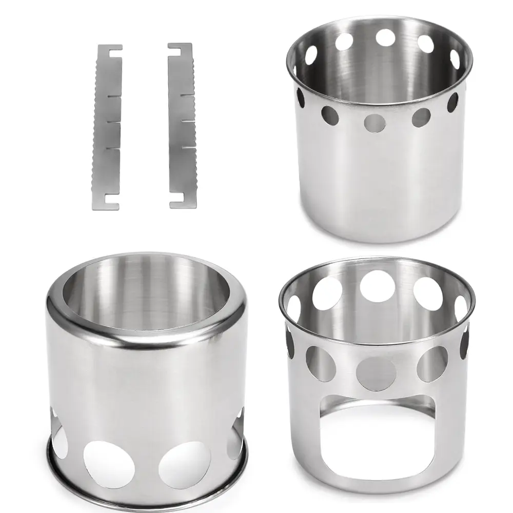 LIXADA Portable Outdoor Wood Stove Camping Folding Cookware Burning for Backpacking Survival Cooking Picnic Hunting | Спорт и