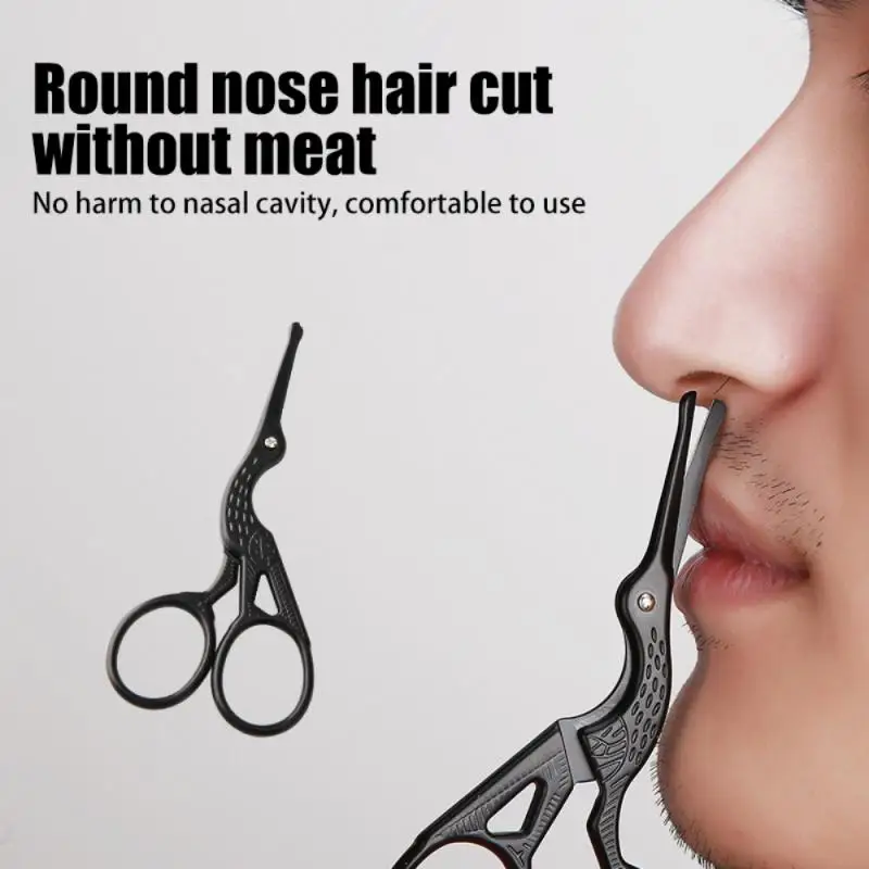 

Nose Hair Clipper Stainless Steel Portable Round Curved Mustache Eyebrows Nose Ear Hair Remover Scissor Trimmer Makeup Scissors
