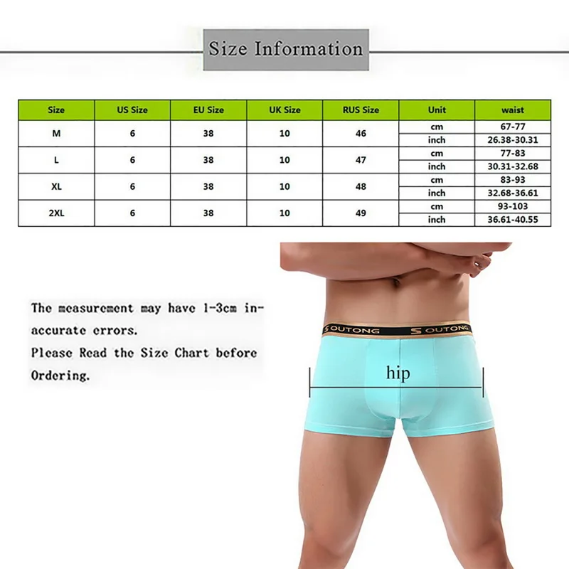 

3pcs/Lot Men sexy Underwear Boxers Homme Man Panties for Man Cotton Nightwear Hombre Shorts Male Underpants