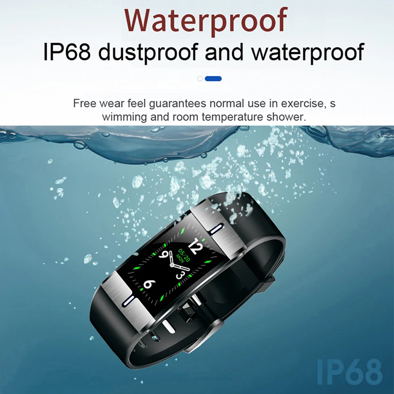 IP68 браслет для смарт часов сердечный ритм SmartWatch спортивный ppg часы Смарт 1 08