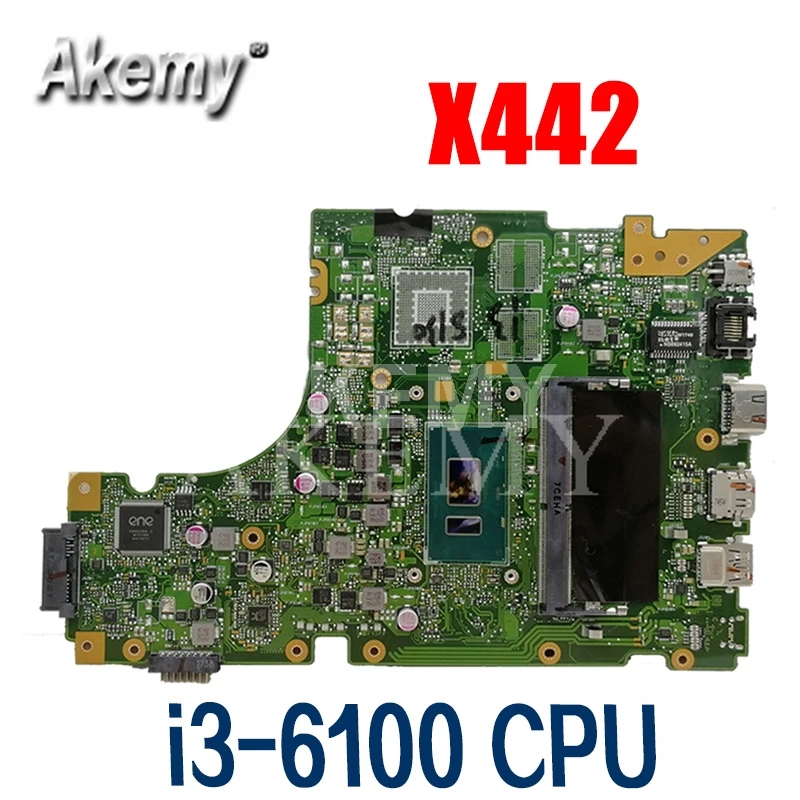 

SAMXINNO X442UA Motherboard For Asus X442 X442U X442UA X442UR X442UQ X442UQK X442UQR Laotop Mainboard with i3-6100 CPU