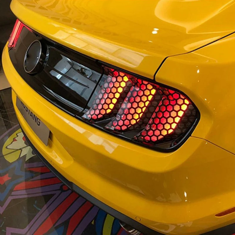 6 шт./компл. автомобильные наклейки s Honeycomb Taillight наклейка из ПВХ Виниловая для